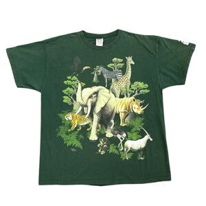 Vintage Cincinnati Zoo T-Shirt Tee Shirt Wild Animals 2002 Y2K XL